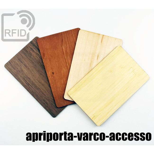 CR05C71 Tessere card in legno RFID apriporta-varco-accesso thumbnail