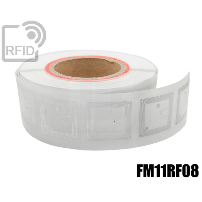 EH03C07 Transparent RFID Labels 50 x 50 mm FM11RF08 swatch