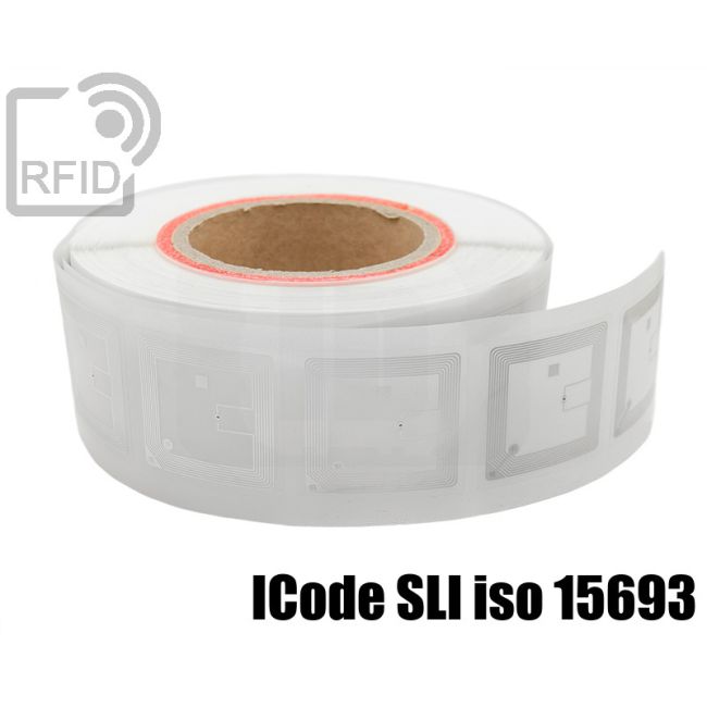 EH03C11 Transparent RFID Labels 50 x 50 mm NFC ICode SLI iso 15693 swatch
