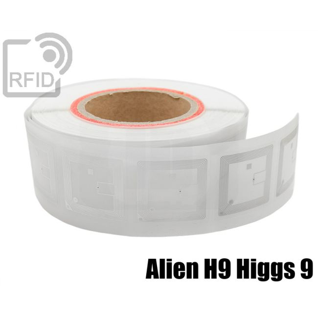 EH03C63 Etichette 50 x 50 mm RFID trasparente Alien H9 Higgs 9 swatch