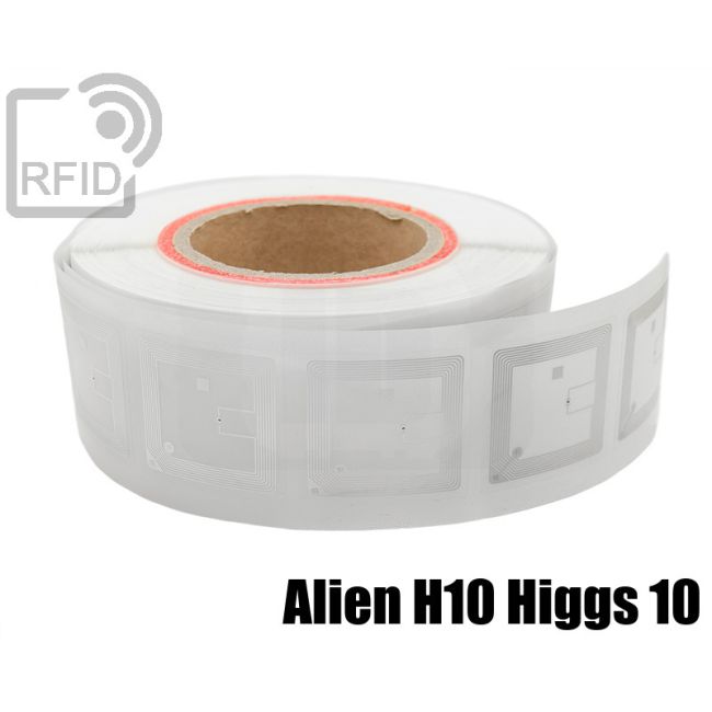 EH03C64 Transparent RFID Labels 50 x 50 mm Alien H10 Higgs 10 swatch