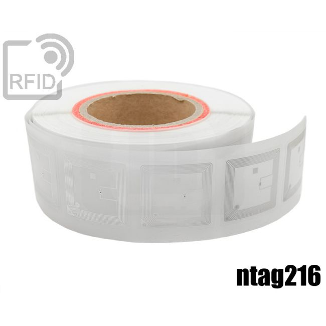 EH03C68 Transparent RFID Labels 50 x 50 mm NFC ntag216 swatch