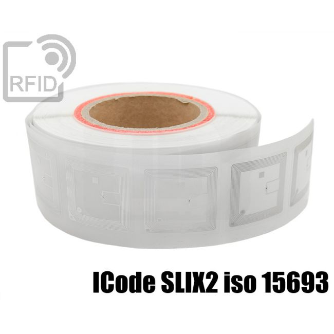 EH03C85 Transparent RFID Labels 50 x 50 mm NFC ICode SLIX2 iso 15693 swatch