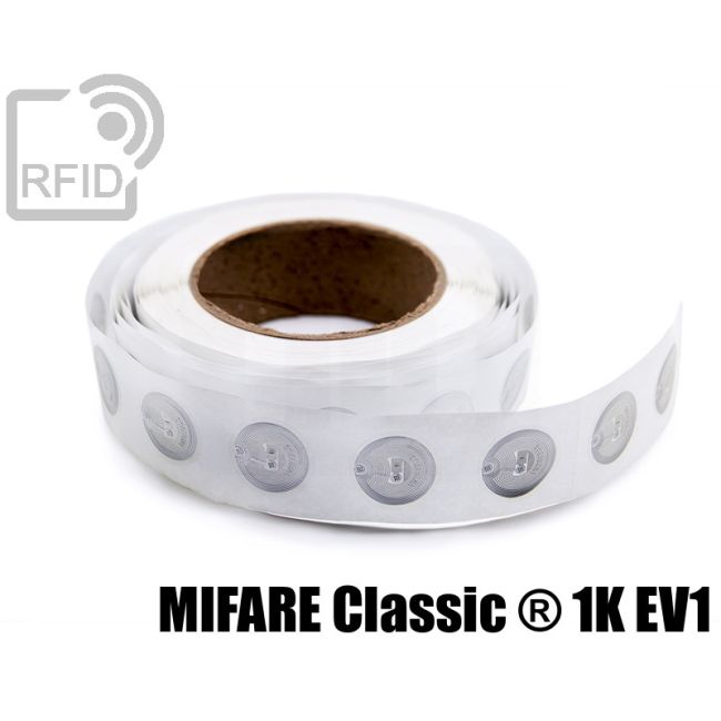 EH04C08 Transparent RFID Labels diam.25 mm Mifare Classic ® 1K Ev1 thumbnail