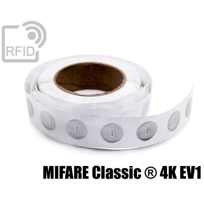 EH04C09 Transparent RFID Labels diam.25 mm Mifare Classic ® 4K Ev1 thumbnail
