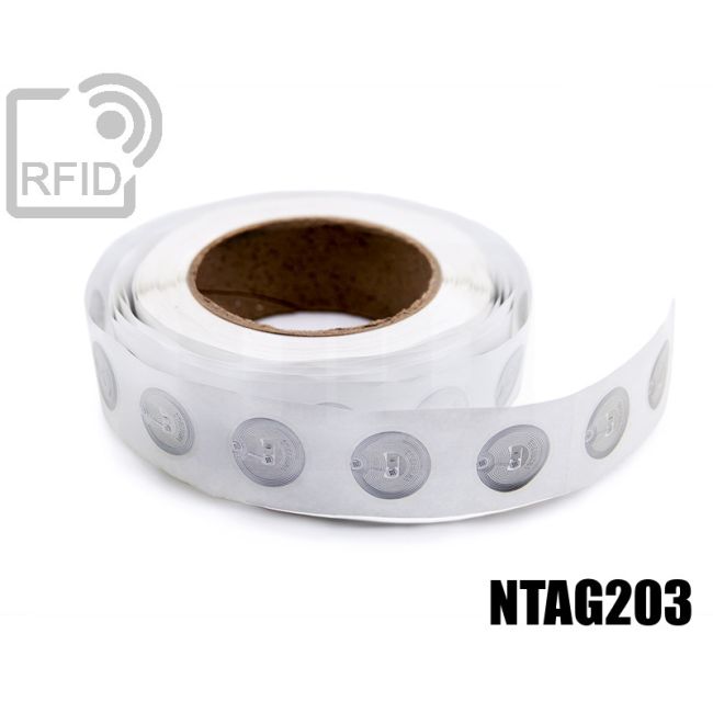 EH04C35 Transparent RFID Labels diam.25 mm NFC Ntag203 thumbnail