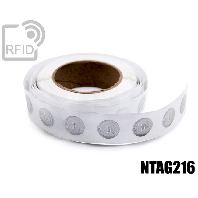 EH04C68 Transparent RFID Labels diam.25 mm NFC ntag216 thumbnail