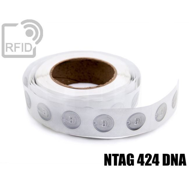 EH04C88 Transparent RFID Labels diam.25 mm NFC ntag 424 DNA thumbnail