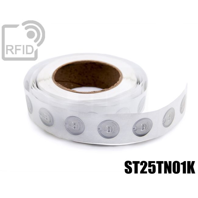 EH04C94 Transparent RFID Labels diam.25 mm NFC st25tn01K thumbnail