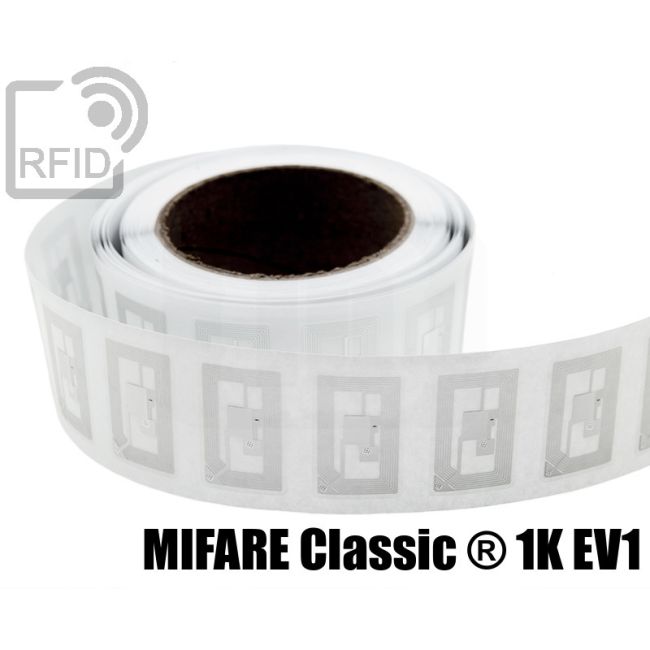 EH05C08 Transparent RFID Labels 40 x 25 mm Mifare Classic ® 1K Ev1 thumbnail