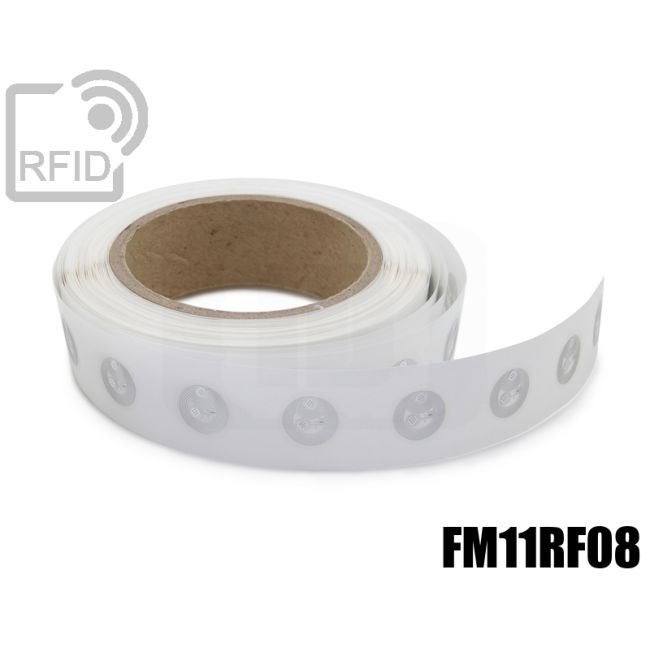 EH19C07 Transparente RFID-Etiketten Durchmesser 18 mm FM11RF08 thumbnail