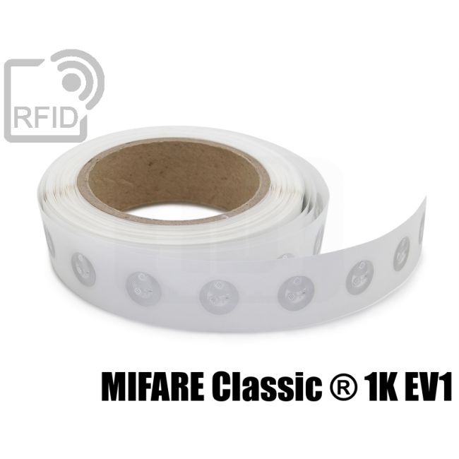 EH19C08 Transparent RFID Labels diam.18 mm Mifare Classic ® 1K Ev1 thumbnail