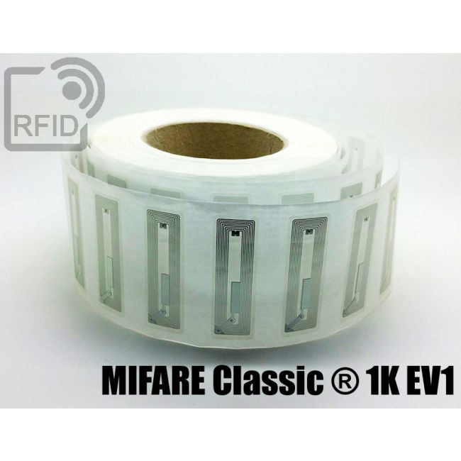 EH20C08 Transparent RFID Labels  56 x 18 mm Mifare Classic ® 1K Ev1 thumbnail