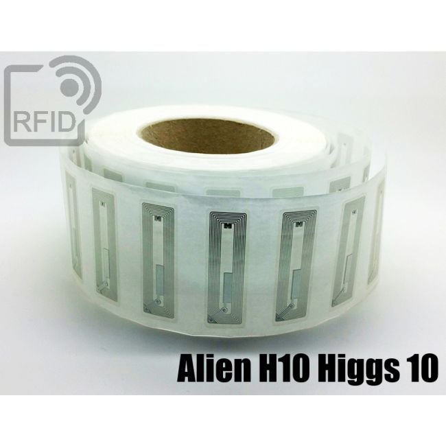EH20C64 Transparent RFID Labels  56 x 18 mm Alien H10 Higgs 10 swatch