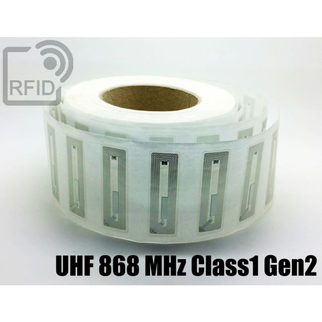 EH20C81 Transparent RFID Labels  56 x 18 mm UHF 868 MHz Class1 Gen2 swatch