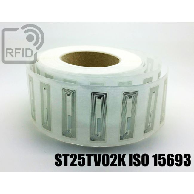 EH20C87 Transparent RFID Labels  56 x 18 mm NFC st25TV02K iso 15693 thumbnail