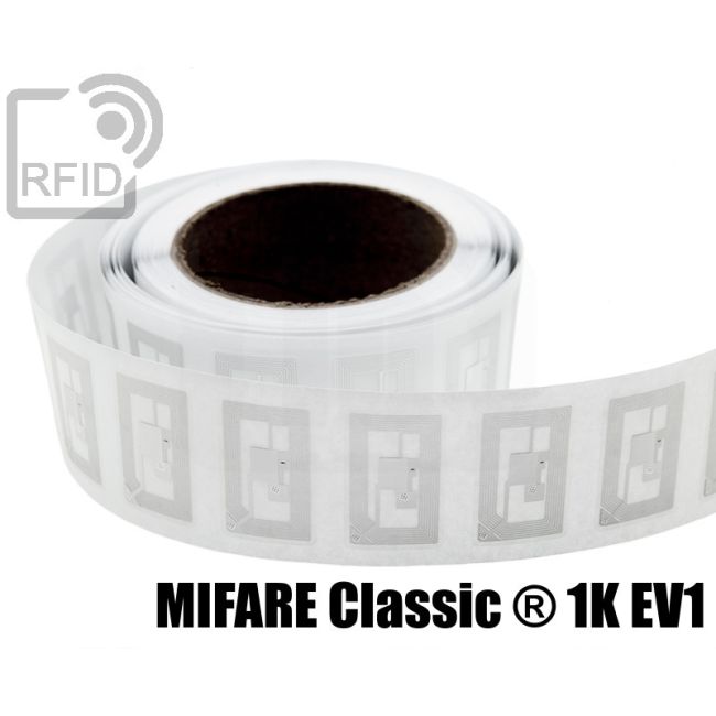EH22C08 Transparent RFID Labels 21 x 12 mm Mifare Classic ® 1K Ev1 thumbnail