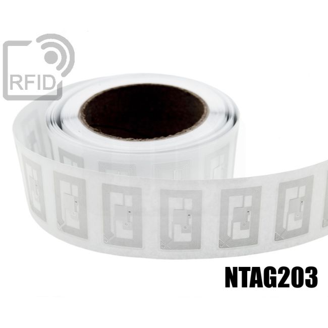 EH22C35 Transparent RFID Labels 21 x 12 mm NFC Ntag203 thumbnail
