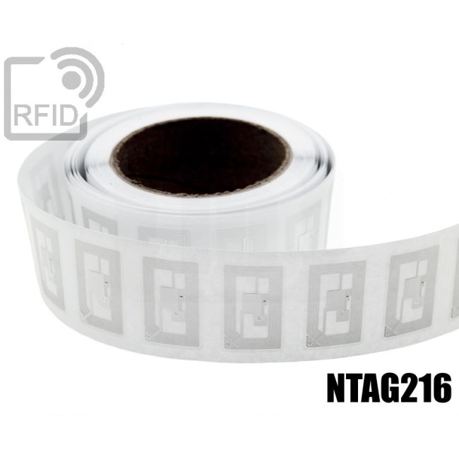 EH22C68 Transparent RFID Labels 21 x 12 mm NFC ntag216 thumbnail