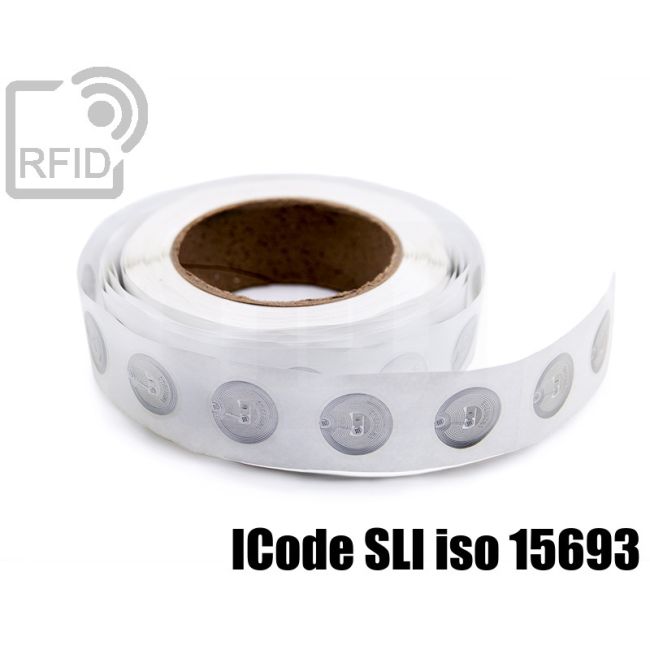 EH23C11 Transparent RFID Labels diam. 38 mm NFC ICode SLI iso 15693 thumbnail