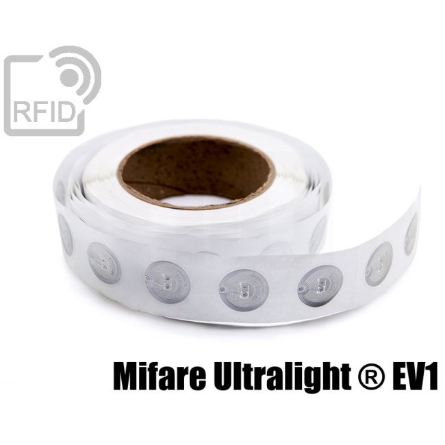 EH23C46 Transparent RFID Labels diam. 38 mm NFC Mifare Ultralight ® EV1 thumbnail