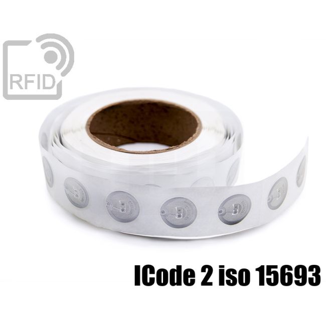 EH23C51 Transparent RFID Labels diam. 38 mm ICode 2 iso 15693 thumbnail