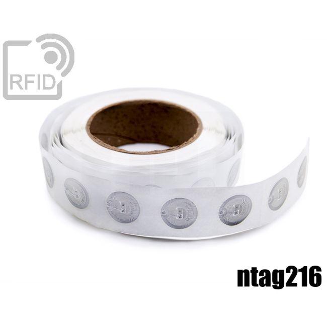 EH23C68 Transparent RFID Labels diam. 38 mm NFC ntag216 thumbnail