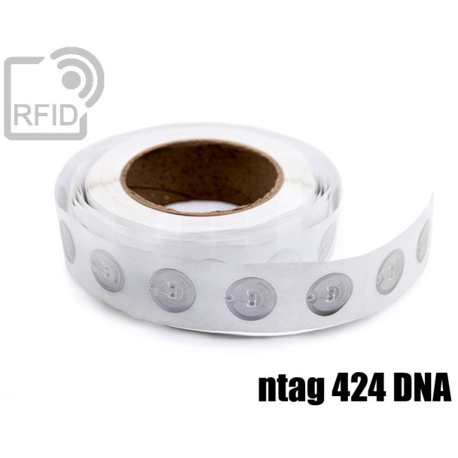 EH23C88 Transparent RFID Labels diam. 38 mm NFC ntag 424 DNA thumbnail
