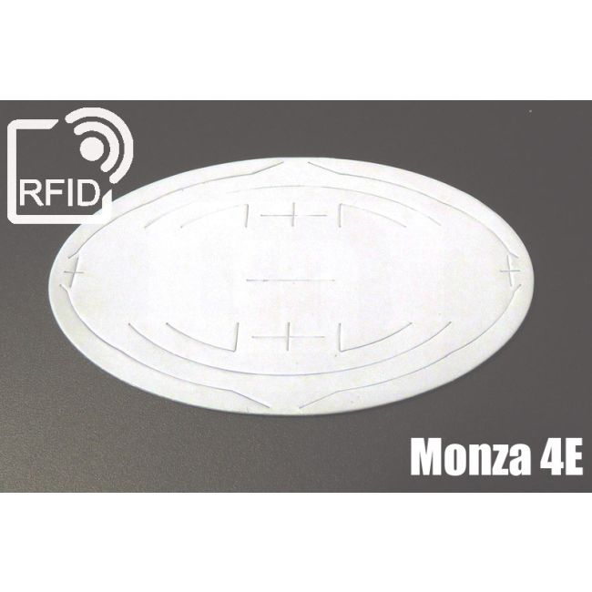 ES01C69 Etichette 110 x 66 mm RFID ovali antitamper Monza 4E thumbnail