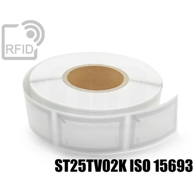 ES06C87 RFID labels 49 x 81 mm for libraries NFC st25TV02K iso 15693 thumbnail