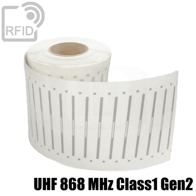 ES16C81 RFID labels 125 x 7 mm for libraries UHF 868 MHz Class1 Gen2 thumbnail