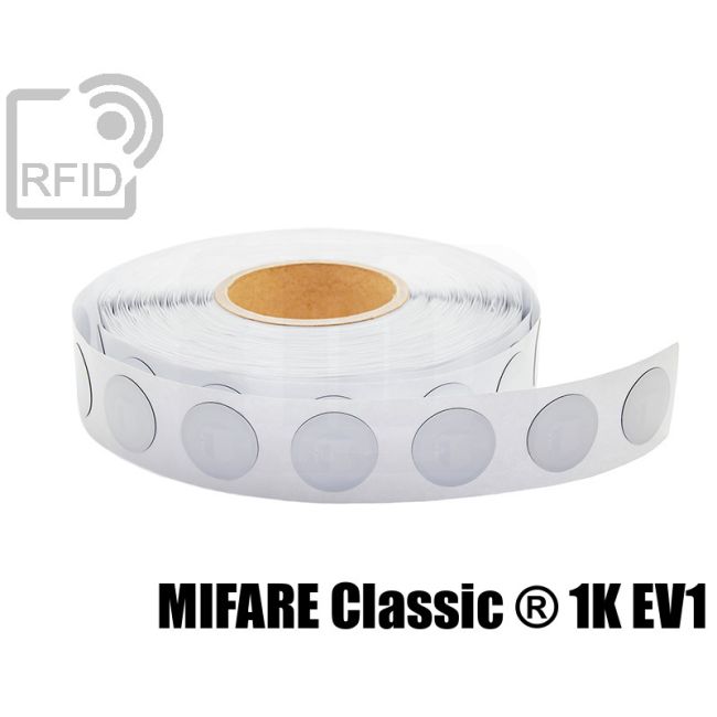 ES19C08 Antimetal RFID labels 18 mm diam. Mifare Classic ® 1K Ev1 thumbnail