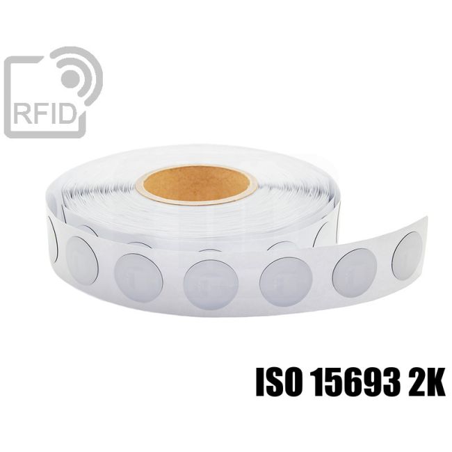 ES19C24 Antimetal RFID labels 18 mm diam. NFC ISO 15693 2K swatch