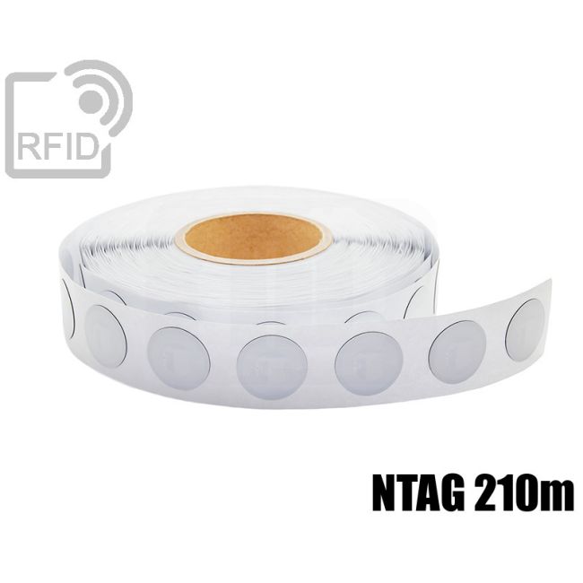 ES19C78 Etichette RFID antimetallo diam. 18 mm NFC NTAG 210m swatch