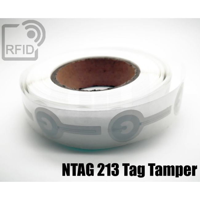 ES21C82 Etichette 30 mm diam anti-manomissione NFC Ntag 213 Tag Tamper thumbnail
