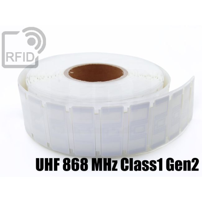 ES27C81 Etichette 45 x 20 mm UHF alta aderenza UHF 868 MHz Class1 Gen2 thumbnail