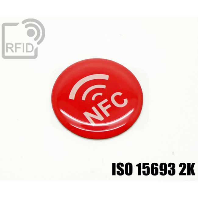 ES30C24 Resin RFID labels diam. 25 mm NFC ISO 15693 2K swatch