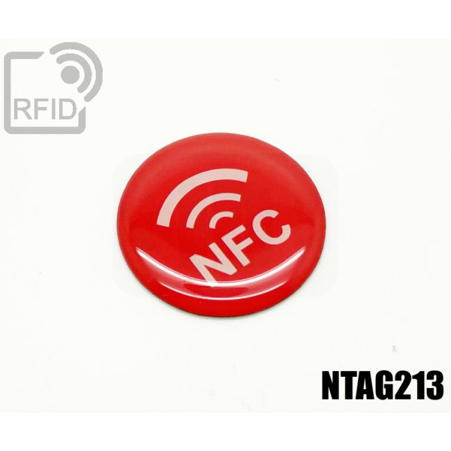 ES30C67 Resin RFID labels diam. 25 mm NFC ntag213 thumbnail
