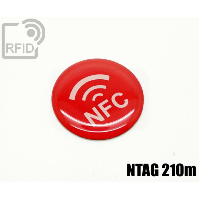 ES30C78 Etichette RFID resina diam. 25 mm NFC NTAG 210m swatch