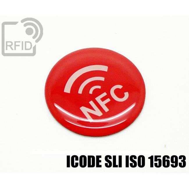 ES31C11 Resin RFID labels 30 mm diam. NFC ICode SLI iso 15693 swatch