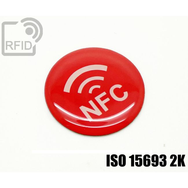 ES31C24 Resin RFID labels 30 mm diam. NFC ISO 15693 2K swatch