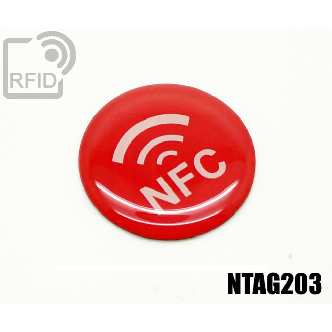 ES31C35 Resin RFID labels 30 mm diam. NFC Ntag203 swatch