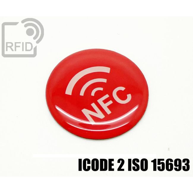 ES31C51 Resin RFID labels 30 mm diam. ICode 2 iso 15693 swatch