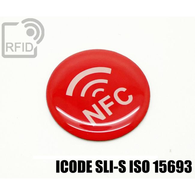 ES31C52 Resin RFID labels 30 mm diam. ICode SLI-S iso 15693 swatch