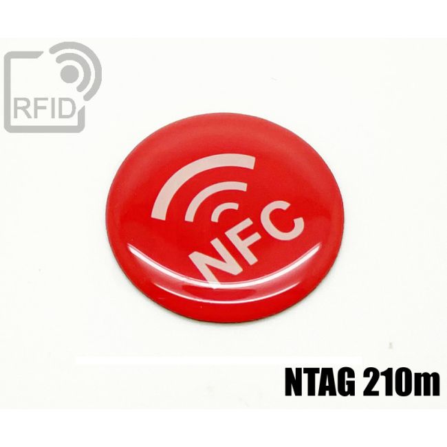 ES31C78 Etichette RFID resina diam. 30 mm NFC NTAG 210m thumbnail