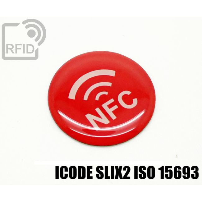 ES31C85 Resin RFID labels 30 mm diam. NFC ICode SLIX2 iso 15693 swatch