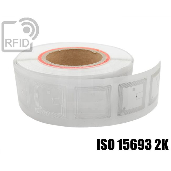 ES33C24 RFID labels 50 x 50 mm transp. library NFC ISO 15693 2K swatch