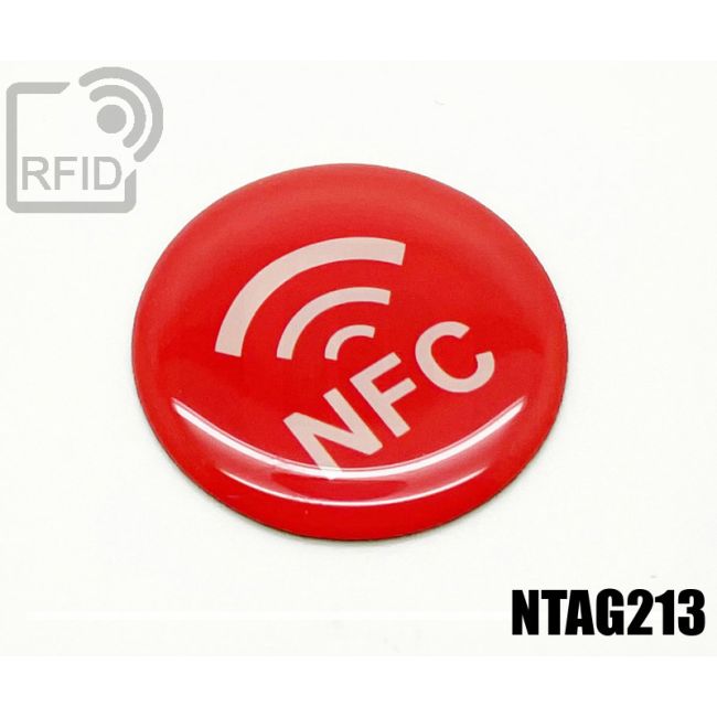 ES35C67 Resin RFID labels 35 mm diam. NFC ntag213 thumbnail
