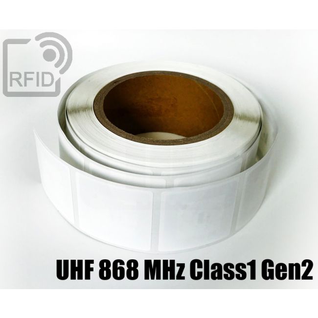 ET03C81 Etichette 50 x 50 mm RFID UHF 868 MHz Class1 Gen2 swatch