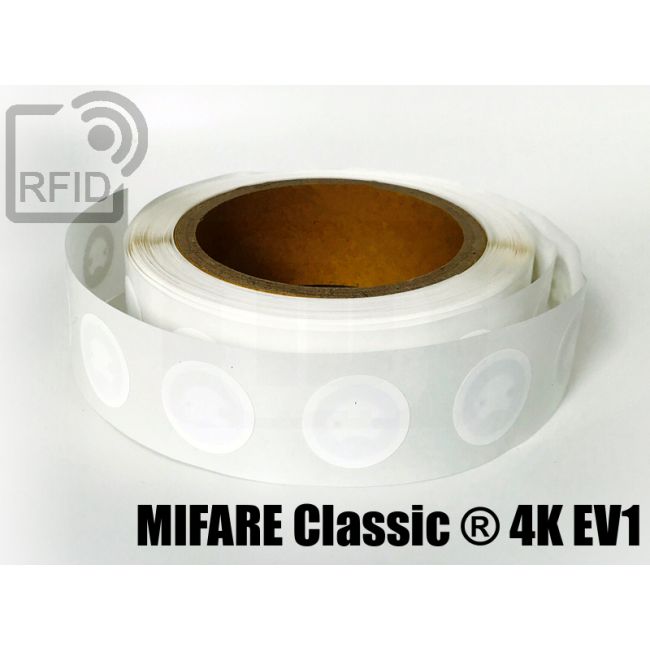 ET18C09 RFID Labels diam. 35 mm Mifare Classic ® 4K Ev1 thumbnail